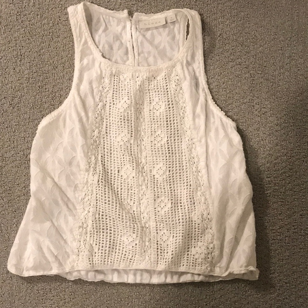 White detailed top